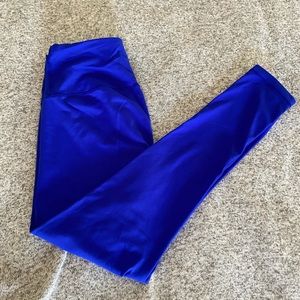 90 Degree By Reflex High Waist Power Flex Tummy Control Leggings. Electric blue
